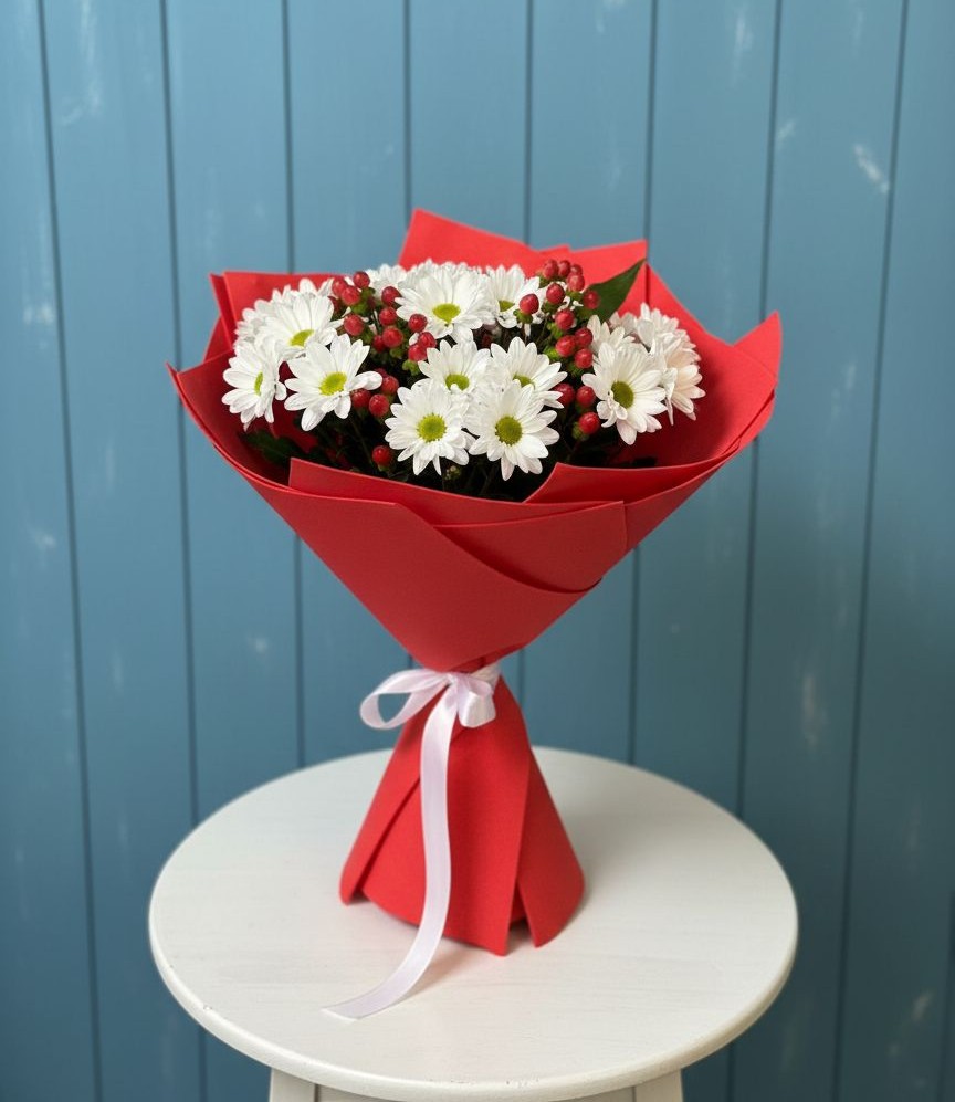 Букет цветов из: Хризантемы в Новая Мельница