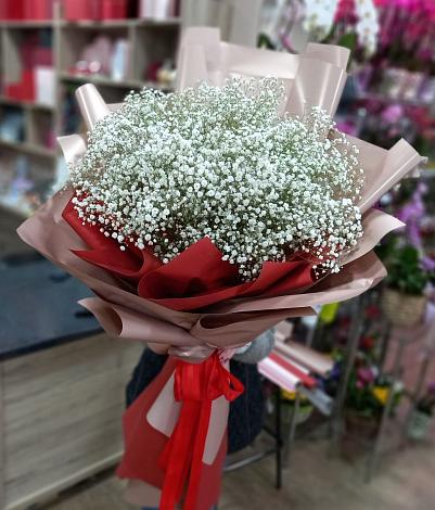 Букет цветов из: Гипсофила в Новая Мельница