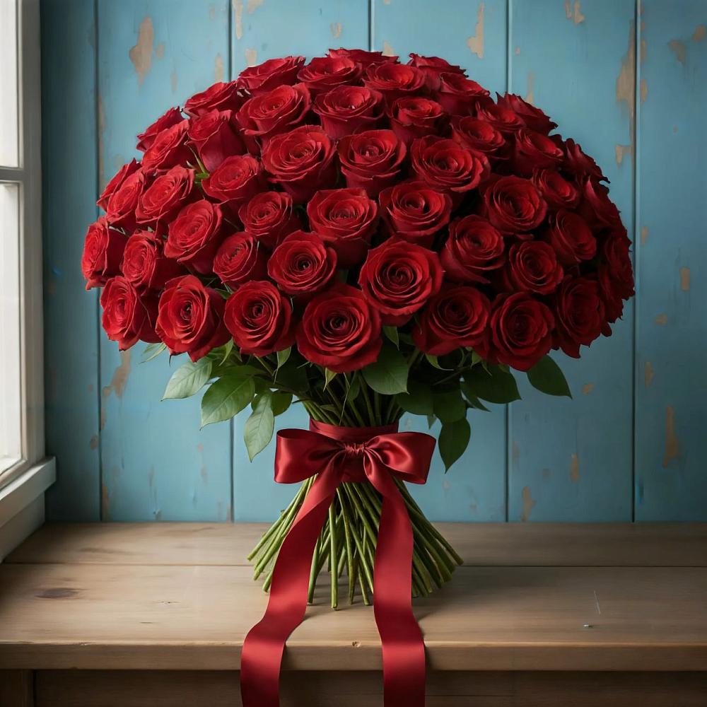 Букет Красные розы Блэк Меджик в Новая Мельница