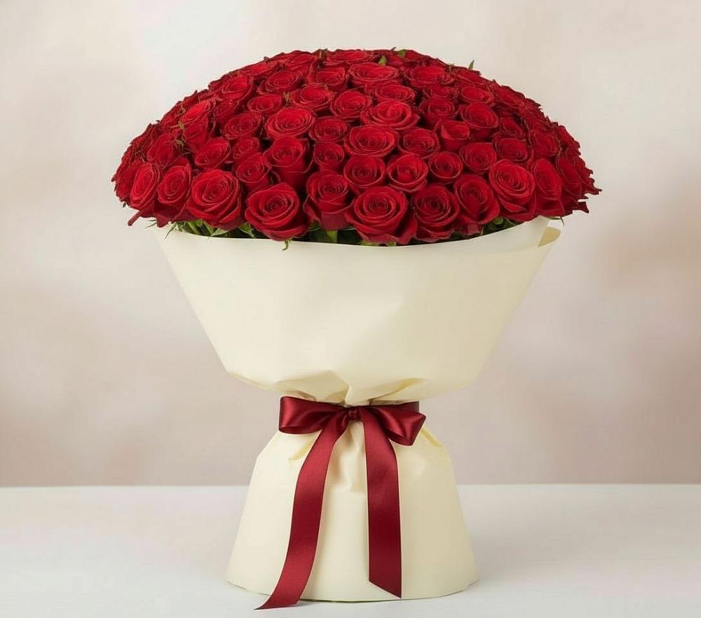Букет 101 Красная роза Милано в Новая Мельница