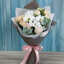 Букет цветов из:  Хризантемы и Розы #REPLACE_PRED# Новая Мельница