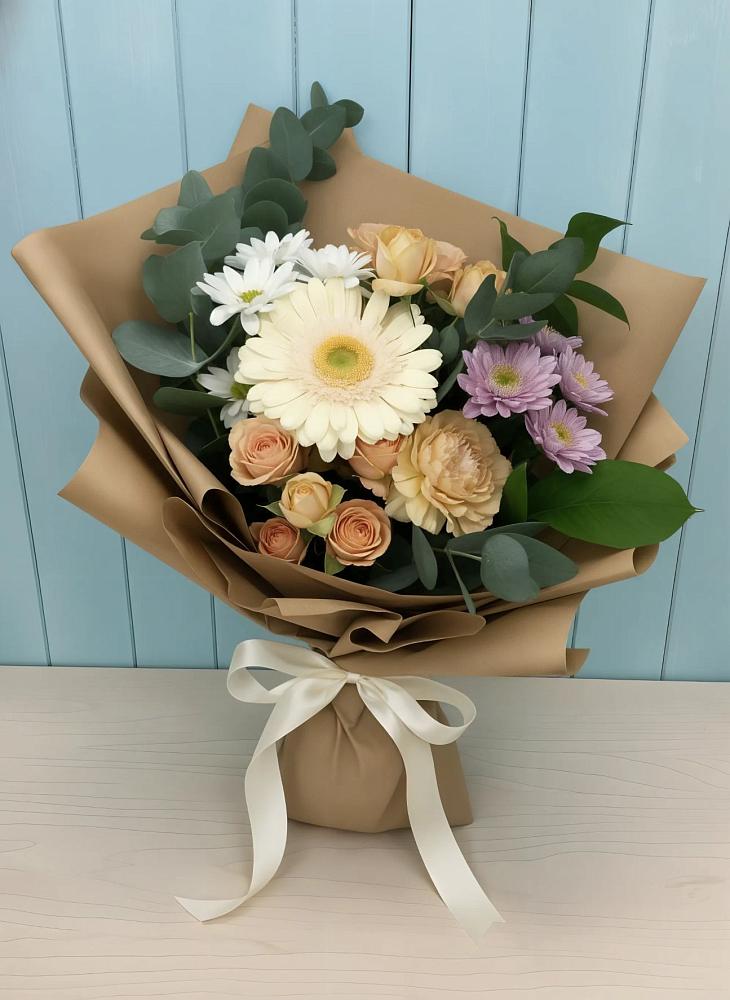 Букет цветов из: Герберы и Хризантемы в Новая Мельница