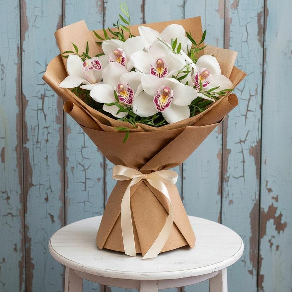 Букет цветов из: Орхидеи и Розы в Новая Мельница