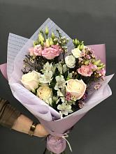 Букет цветов из:  Альстромерии, Розы и Лизиантусы #REPLACE_PRED# Новая Мельница