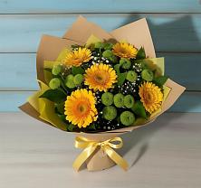 Букет цветов из:  Герберы и Хризантемы в Новая Мельница