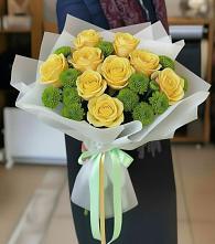 Букет цветов из:  Хризантемы и Розы #REPLACE_PRED# Новая Мельница