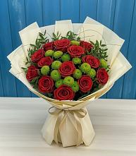 Букет цветов из:  Розы и Хризантемы #REPLACE_PRED# Новая Мельница