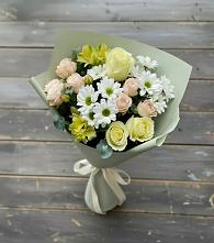 Букет цветов из:  Альстромерии, Розы и Хризантемы #REPLACE_PRED# Новая Мельница