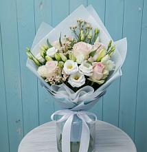 Букет цветов из:  Розы и Лизиантусы #REPLACE_PRED# Новая Мельница