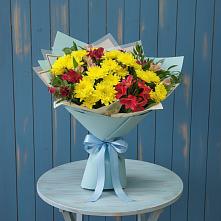 Букет цветов из:  Альстромерии и Хризантемы в Новая Мельница