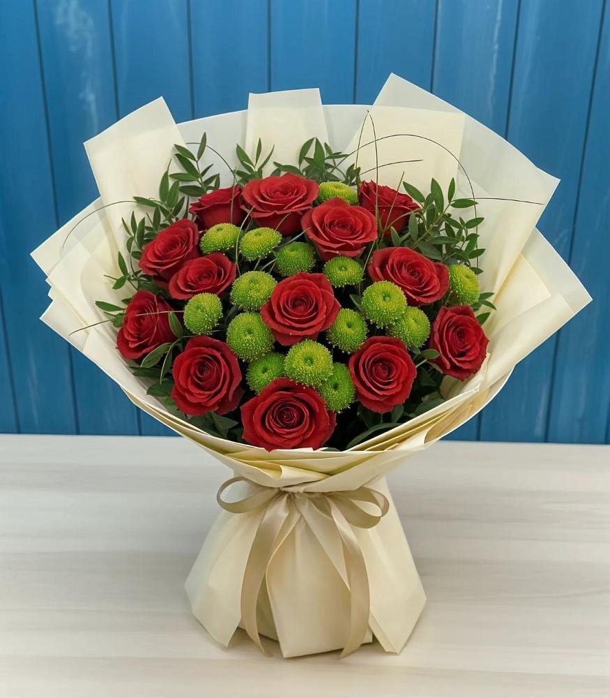 Букет цветов из: Розы и Хризантемы в Новая Мельница