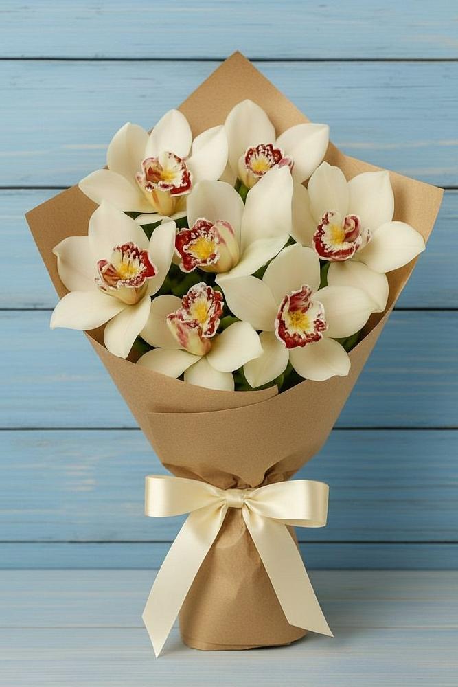 Букет цветов из: Орхидеи и Розы в Новая Мельница