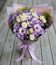 Букет цветов из:  Хризантемы и Розы в Новая Мельница