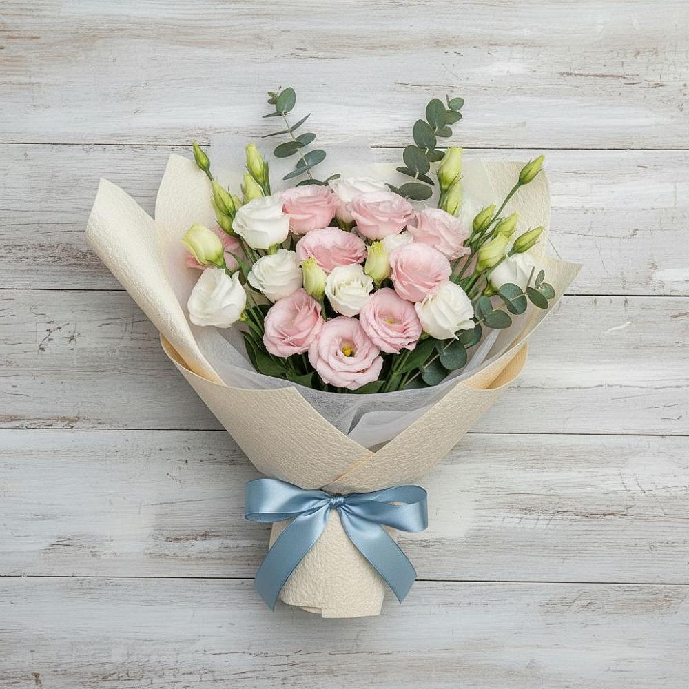 Букет цветов из: Лизиантусы в Новая Мельница